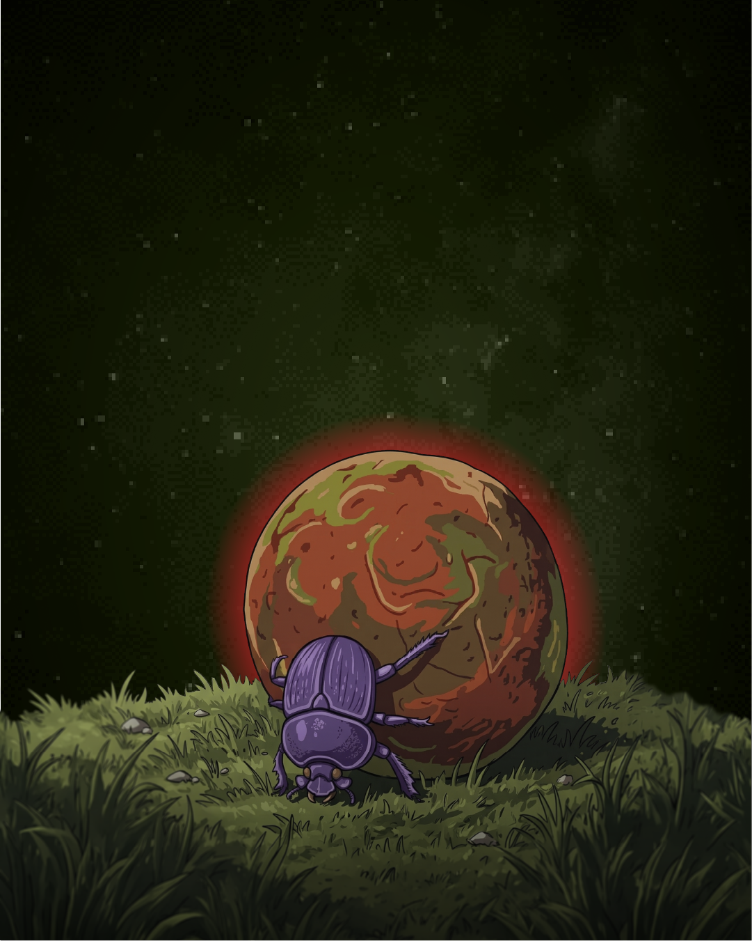 Klangfestival 20026 Sujet, Mistkäfer rollte eine Dung-Welt-Kugel